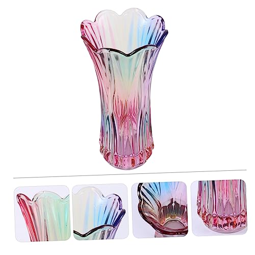 Vase à fleurs en verre rétro 25 cm transparent Ipetboom - 8