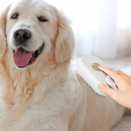 Escova Pet A Vapor Retrátil Pet Usb Recarregável Silicone 3 Em 1 Removedor Pelos Para Gatos E Cães C