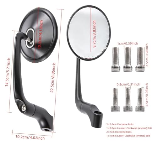 Espejos retrovisores de manillar para Suzuki Gladius SFV650 y B-King 2