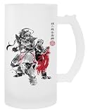MAGITONE Hermandad Sumi-E Taza De Bebida Con Mango De Taza De Cerveza De Vidrio Glass Beer Cup Handled Beverage Mug