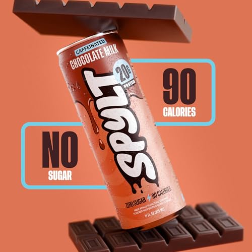 Image of Spylt Chocolate Milk Protein Shakes, 20g Protein, 60mg Caffeine, 12 Pack