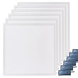 Brightex, Pack of 6 LED Panel Lights 600x600mm 48W 6500K Wall/Ceiling Mount Flat Tile with Driver – 4320lm Downlight, Recessed or Suspended Office Panel Tile for Commercial & Home Use