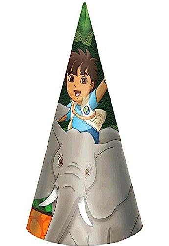 Frisky Diego's Biggest Rescue Paper Cone Hats Birthday Party Supply, 6