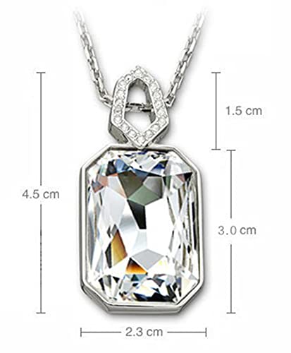 Collier rectangle zircones KnSam idée cadeau d'anniversaire élégante pour femme