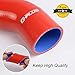 G-PLUS Silicone Radiator Coolant Hose Kit Clamps Compatible With 2002-2007 Subaru Impreza WRX/STi GDA/GDB EJ207 Red