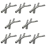 Geenite 8 Pack Twig Knobs Tree Branch Handles Drawer Knobs Fashion Zinc Alloy Pulls Furniture Dresser Pull Handles Door Knobs for Cabinets (Ancient Silver)