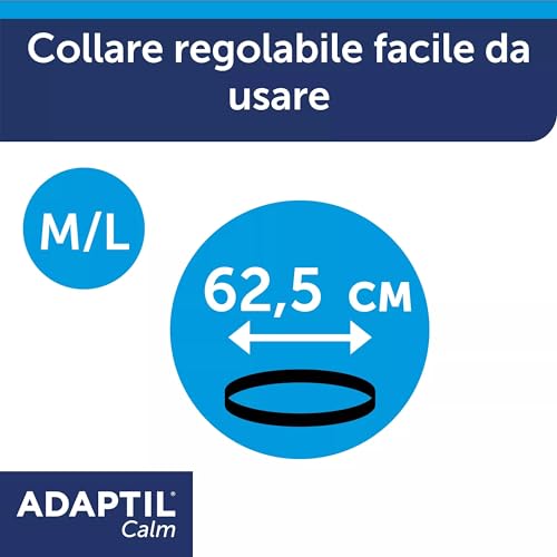 ADAPTIL Calm Beruhigendes Halsband für Hunde, Größe M/L, mittelgroße und große Hunde, beruhigende Pheromone, Stressabbau für hyperaktive, ängstliche Hunde, Entspannung für Hunde, Reisen und stressige