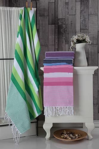 your castle Peshtemal Hammam Towel, XXL Bath Beach Sheet Blanket Towel, Fitness, Yoga, Spa, 100% Cotton, Large, 100 x 180 cm - Image 3