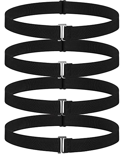 Image of SATINIOR 2 /3 /4 Pack Women Elastic Stretch Belt Invisible Sweater Shirt Tuck Band with Flat Buckle for Jeans Pants