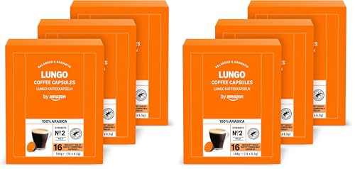 by Amazon Café Capsules Lungo Intensité 2 Compatible Dolce Gusto, 48 capsules, 3 lot de 32