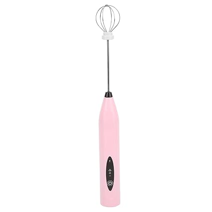 Ubersweet Portable Electric Mixer Easy to Clean Easy Installation Electric Mixer USB Charging for Home Baking (Pink)