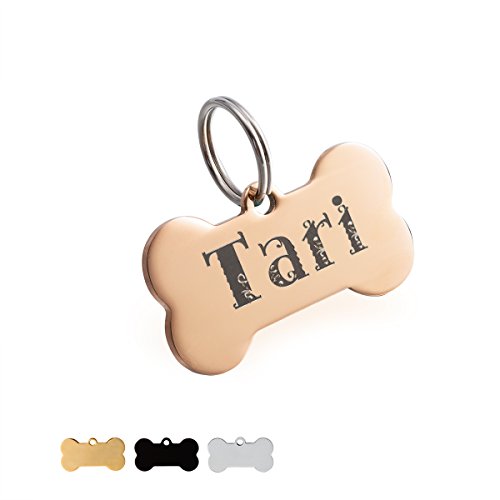 Stainless Steel Pet ID Tags for Dog Engraved Personalized Dog Tags Bone Shape Identification Tags