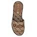 Guess Women's BINTAI Sandal, Medium Brown Logo 210, 8
