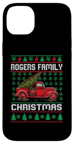 Rogers Family Ugly Christmas Sweater Red Truck Funny Xmas �X�}�z�P�[�X iPhone 14 Plus �p
