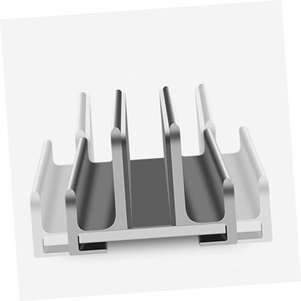 Angoily 2 Piezas Estante De Almacenamiento para Portátiles Organizador De Laptop Aluminio Estante De La Computadora Portátil Soporte para Laptop De Oficina Extensor Grey Gel De Sílice