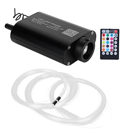 Garosa 12W 2m Optic Fiber Cable Lamp Light Engine Car Ceiling Light Kit Thin Colorful Car Modification Star Sky Top RGBW Light Source Device AC85265V,Fiber Optic Lights