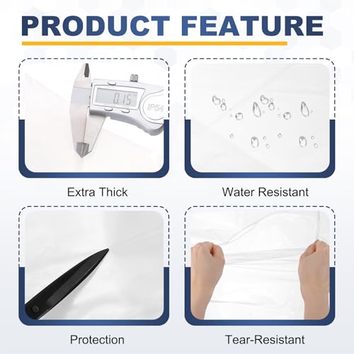 Plástico para cubrir colchón individual uxcell protector de mudanza transparente 4