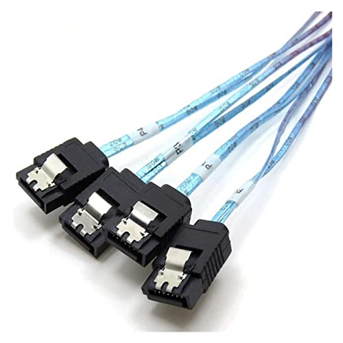 Cable Divisor Mini SAS 26Pin SFF-8088 a 4 SATA 0.5m miniatura 4