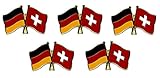  5er Pack Deutschland - Schweiz Freundschaftspin Yantec Pin Flagge