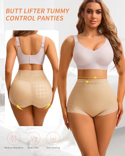 Image of Padded Underwear Butt Lifting Panties Butt Lifter Built-In Fake Butt Pads Tummy Control Shapewear for Women