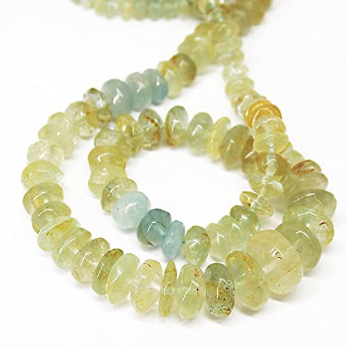 Aigue-marine perles rondelles héliodore pierres naturelles pour loisirs créatifs 6-10mm