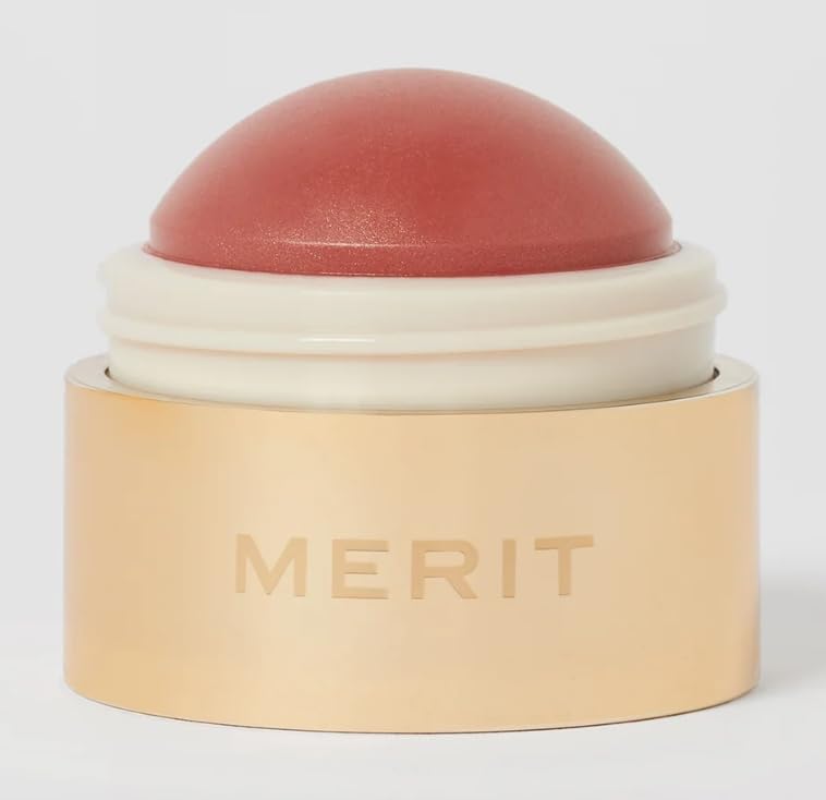 MERIT Blush Cream M Flush Balm (0.31 Oz) (Beverly Hills - Soft Peach) + Free Acne Patches (36 Count)