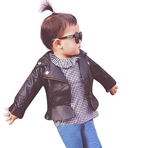 Deloito Baby Jackets Kids Baby Girls Boys Pu Leather Short