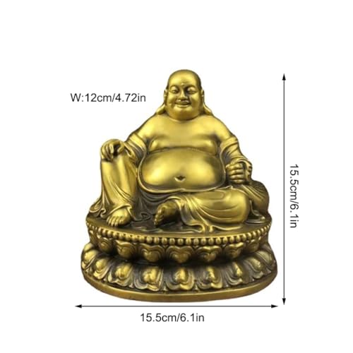 Bouddha statue en laiton ornement décoration maison zen M - 3
