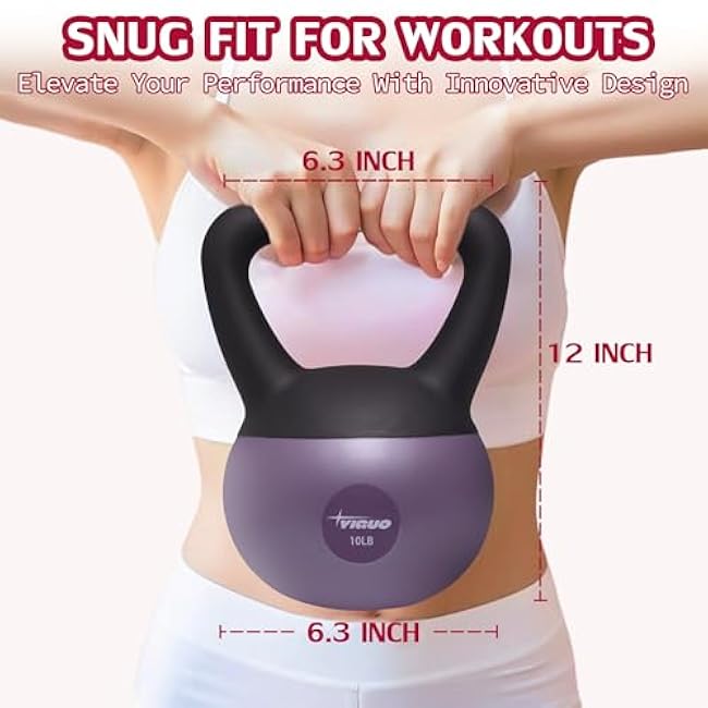 YIGUO Soft Kettlebell, Kettlebells 10 lb Anti-Slip Grip Weight for Home Workouts, Kettlebell for Safe Strength Training for Women & Men & Beginners