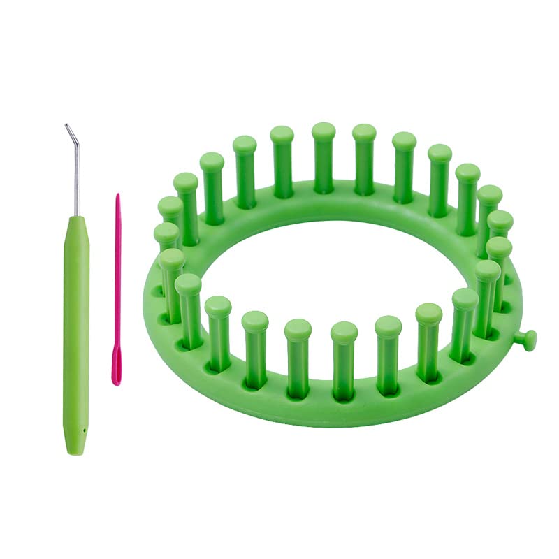 Telares De Tejer,Kit De Tejer Telar 4 Tamaño redondo tejedor Bricolaje Kit de herramientas plástico redondo círculo creativo sombrero bufanda suéter círculo telar mano tejer tejido telar