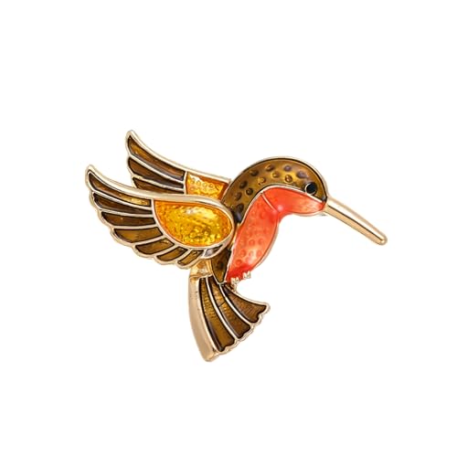 Image of Enamel Bird Brooch for Women Rhinestones Owl /Hummingbird /Eagle /Toucan Lapel Pin Cute Bird Brooches Jewelry Gifts for Mom Wife
