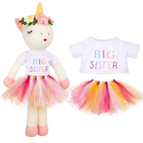 Blueweenly Big Sister Gift for Girls 17 Inches Rabbit Stuffed Plush Doll