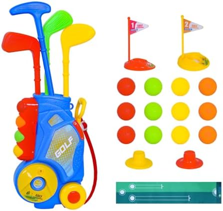Nattork Toddler Golf Set with Putting Mat for Boys Girls Aged 1 2...