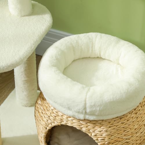 Árbol para gatos interior con postes de sisal y cama miniatura 6