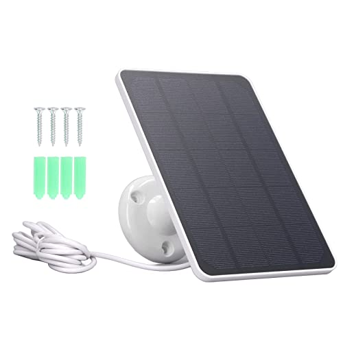 Image of Solar Panel Kit, Solar Panel 10W 6.2V Battery Charger Type C Output Camera Charging Solar Panel Panel Solar with 1 Pcs Installation Base 4 Pcs Screw for Security Camera