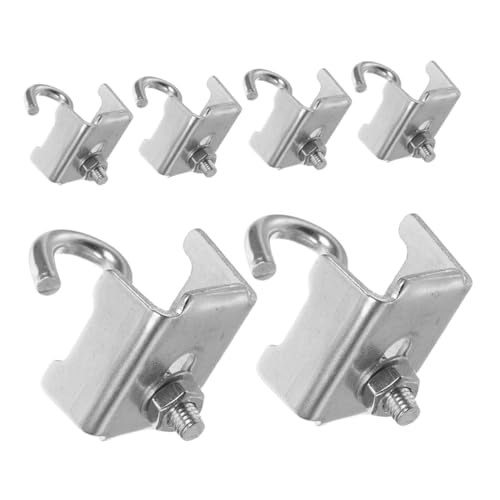 Redriver 6pcs Metal Hooks for Secure Industrial Storage Quick Installation Compatible with Various Shelving Systems for Warehouse Organization