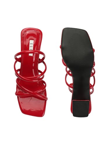 Image of ELLE Women's Strappy Block Heel Slingback Fashion Sandals