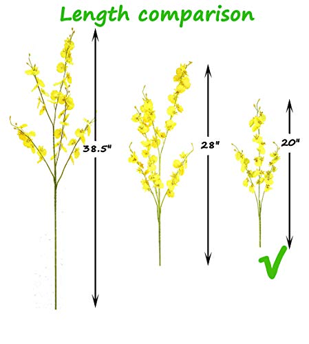 Omuygdd Artificial Flowers Orchids Silk Fake Flowers In Bulk, 10 Pcs (Each 20”), For Wedding Festive Party Home Office Decoration, Not Include Vase #TOP6