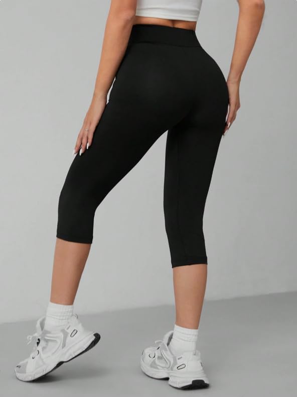 Image of ENDEAVOUR WEAR 3 /4th Gym Pants for Women Workout, Capri with Side Pockets - Ultimate Active wear Capris Tights for Workout | Yoga Pants