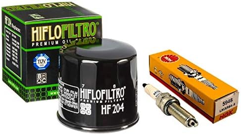 Oil Filter Spark Plug Tune Up Kit ATV for Yamaha Grizzly 550 YFM550