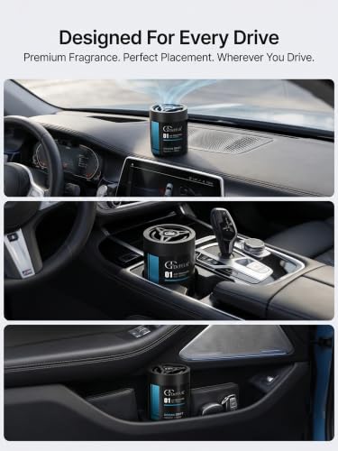 Image of Blue Aqua & Ocean Drift Gel Car Perfume | 140g Leakproof Air Freshener | Ocean Scent Car Perfume | Long-Lasting 35 Days | Premium Car Accessories | Aqua Car freshener | Pack of 2