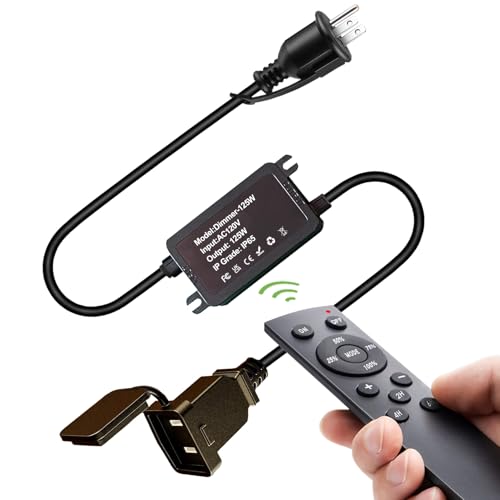AC120V 125W Outdoor Dimmer for String Lights Dimming&Timming&3 Light Modes