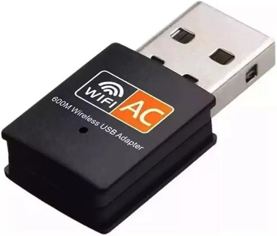 Adaptador USB Wireless 600 Mbps Dual Band UAC09 Placa de Rede Wi-Fi 2.4GHz e 5GHz para PC Desktop e Notebook Compatível Windows 11/10/Linux Receptor Internet Sem Fio Alta Velocidade e Estabilidade