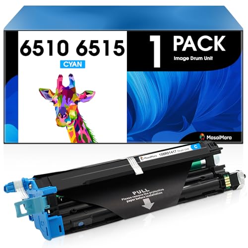 MasaiMara 108R01417 6510 6515 Cyan Image Drum Unit Replacement for Xerox Phaser 6510 6510DN 6510DNI 6510DNM 6510N, WorkCentre 6515 6515DN 6515DNI 6515DNM 6515N Printer (1 Pack) -  DR6510 C