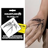 INKARTLINK Temporary Tattoos, Semi Permanent Tattoos Adult Art Designs Waterproof Temporary Tattoos Party Favors Tattoo Stickers Realistic, No Adhesive, Lasts 1-2 Weeks (Little swallow)