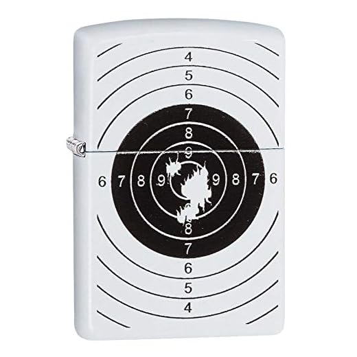 Zippo Target with Holes White Matte Pocket Lighter