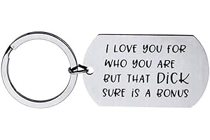1 Piece Silver Engraved Stainless I Love You Keychain Gift for Boyfriend