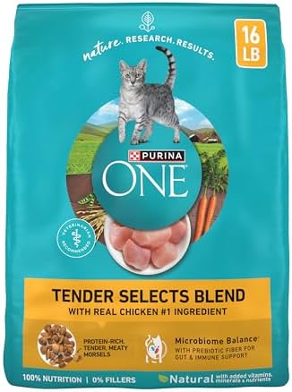 Purina ONE Natural Dry Cat Food, Tender Selects Blend With Real C...