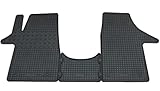 Gummi Fußmatten Set, Schwarz, 3-teilig