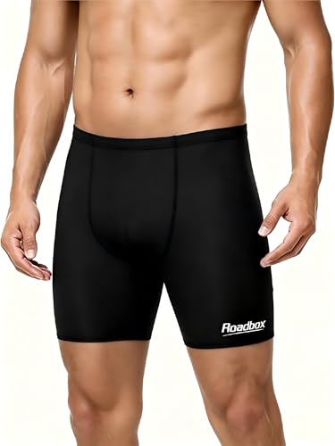 Roadbox Swim Jammers for Men, Athletic Competitive Swimsuit for Racing Training, Quick Dry UPF 50...